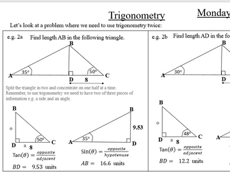 Trigonometry - Lesson 3 - Mixed Problems