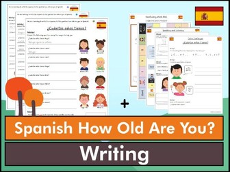 Spanish How Old Are You Writing Bundle - KS1/KS2