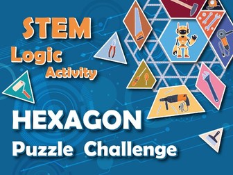 Hexagon Puzzle Challenge | STEM Logic Activity
