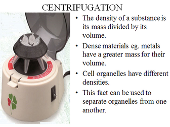 Fractionation, centrifugation