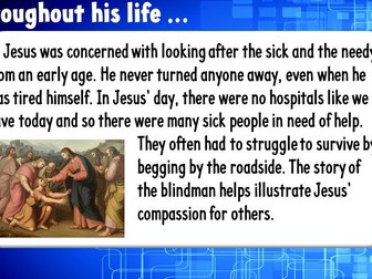 Jesus cares for the sick