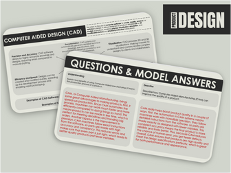 Computer Aided Design (CAD) / Computer Aided Manufacture (CAM): WJEC Product Design Exam