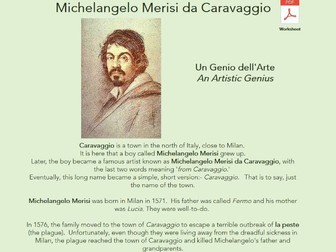 Famous Artists: Michelangelo, Caravaggio, Leonardo da Vinci, Picasso