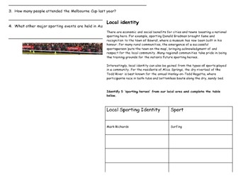 Australian Sporting Identities Booklet