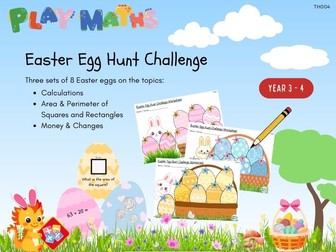 Maths Easter Egg Hunt (Year 3-4) Trio pack
