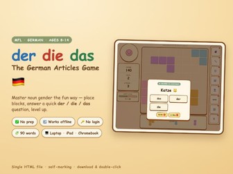 German Articles Game — der die das
