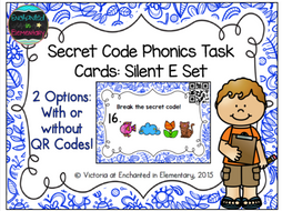 Secret Code Phonics Task Cards: Silent E Set