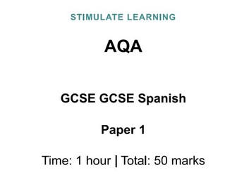 AQA GCSE Spanish Reading Papers Set of 2