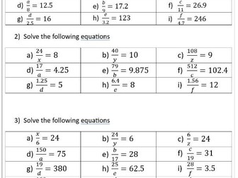 Pre Trigonometry equations