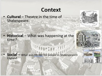 Romeo and Juliet - The Context