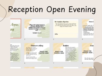 EYFS Reception Parents Open Evening Powerpoint