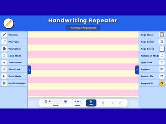 Free Color-Blocked Handwriting Practice Sheet (Pink & Yellow)