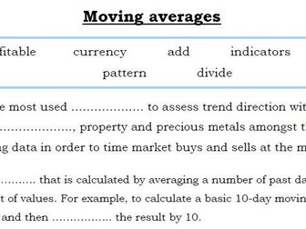 Literacy - Moving Averages - Fill in blanks
