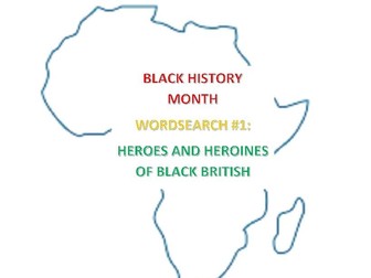 Heroes and Heroines of Black British History Wordsearch