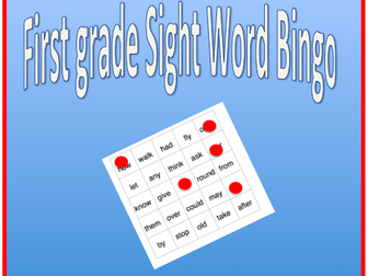 Sight Word Bingo - First grade Dolch sight words
