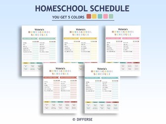 Editable Homeschool Planner | Homeschool Schedule | Daily Routine Chart