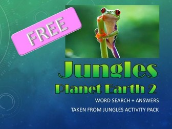 FREE - BBC Planet Earth 2 - Word Search