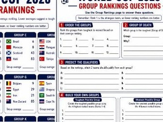 World Cup 2026 Group Ranking Challenge