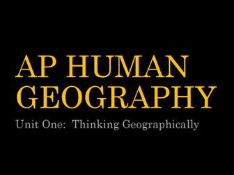 AP Humangeography Unit 1 PPT + Worksheets + Test