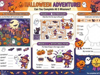 Halloween Adventure: Fun English Activities