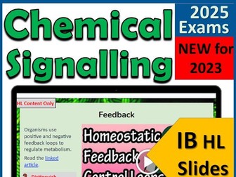 IB Biology C2.1 Chemical Signalling (HL Only) - IB Diploma First Exams 2025