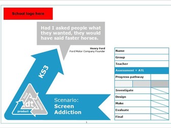 KS3 D+T project - Scenario: Screen addiction