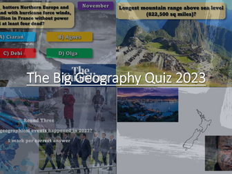 The Big Geography Quiz 2023