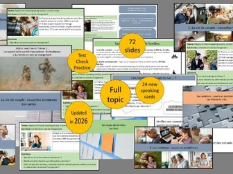 AQA A Level French - Famille FULL TOPIC
