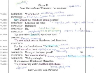 OCR A Level English Lit Hamlet Annotations