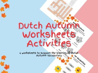 Dutch Autumn Worksheets Activity