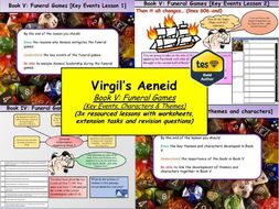 Virgil’s Aeneid Book V: Funeral Games (Key Events, Characters & Themes: 3x lessons)