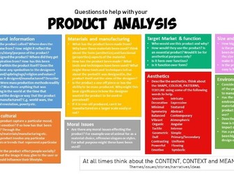 Detailed product analysis questions