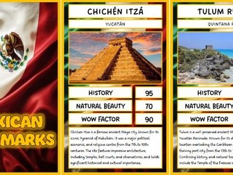 Mexican Landmarks Trump Cards