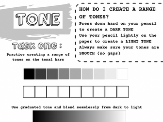 Introduction to tone worksheet / starter activity  KS3
