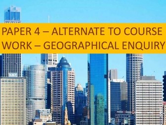 Alternative to coursework - Paper 4