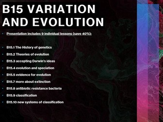 B15 Variation and Evolution
