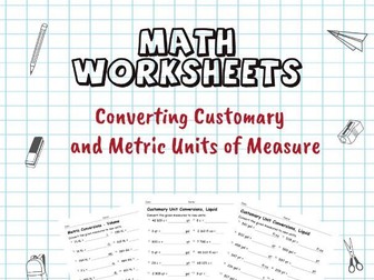 Metric and Customary Measurement Conversions Math Practice Problems