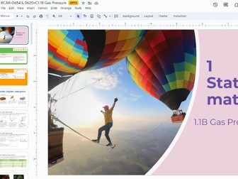 C1.1B Gas Pressure Full Lesson IGCSE CIE Coordinated Science 0654 & Chemistry  0620