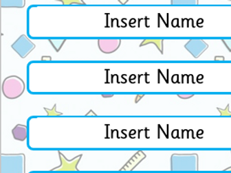 Name Tray Labels