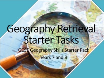 GCSE Geography Skills Starters Pack | 9 Quick Activities | KS3 Geography