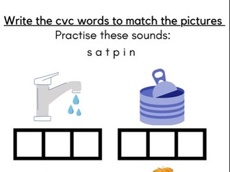 Write The SATPIN CVC Words