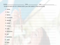 singular versus plural nouns translating spanish worksheet
