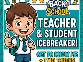 Get to Know Your Teacher & Two Truths and a Lie Activity | Back to School Icebre