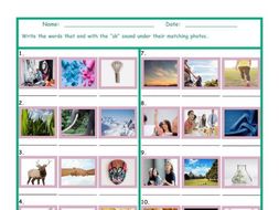 Phonics Final Consonant Cluster SK Photo Worksheet