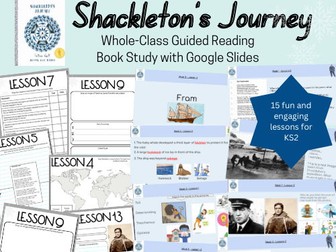 Shackleton's Journey: Whole Class Guided Reading Book Study with Google Slides