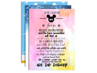 Disney Classroom Posters