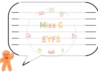 The Gingerbread man writing frame