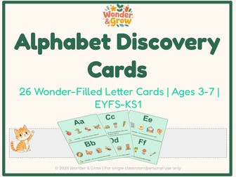 Alphabet Discovery Cards | EYFS-KS1