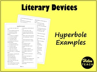 Literary Devices: Hyperbole Examples