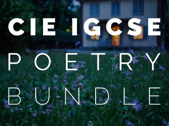 The Complete Cambridge / CIE IGCSE Poetry Anthology Bundle